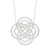 Collier Purity Diamonds en or rose 18 carats et diamants  - Blanc