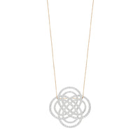 Purity Diamonds necklace in 18-carat rose gold and diamonds - White