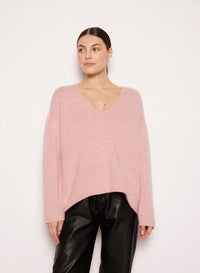 1qty NEW  / Pull col V chauve-souris en cachemire - Dame