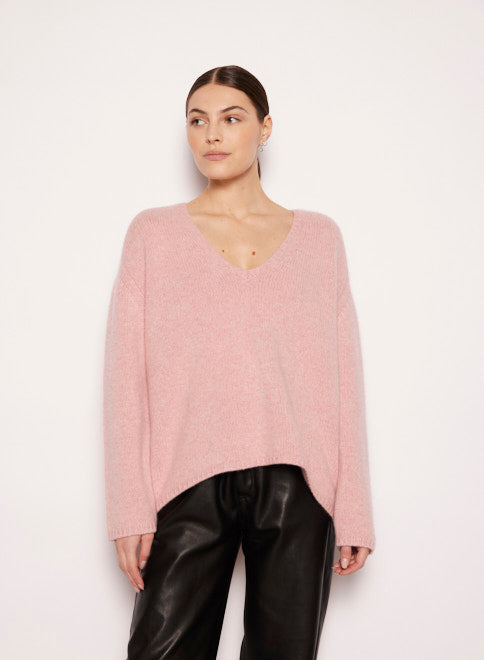 1qty NEW  / Pull col V chauve-souris en cachemire - Dame