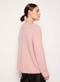 1qty NEW  / Pull col V chauve-souris en cachemire - Dame