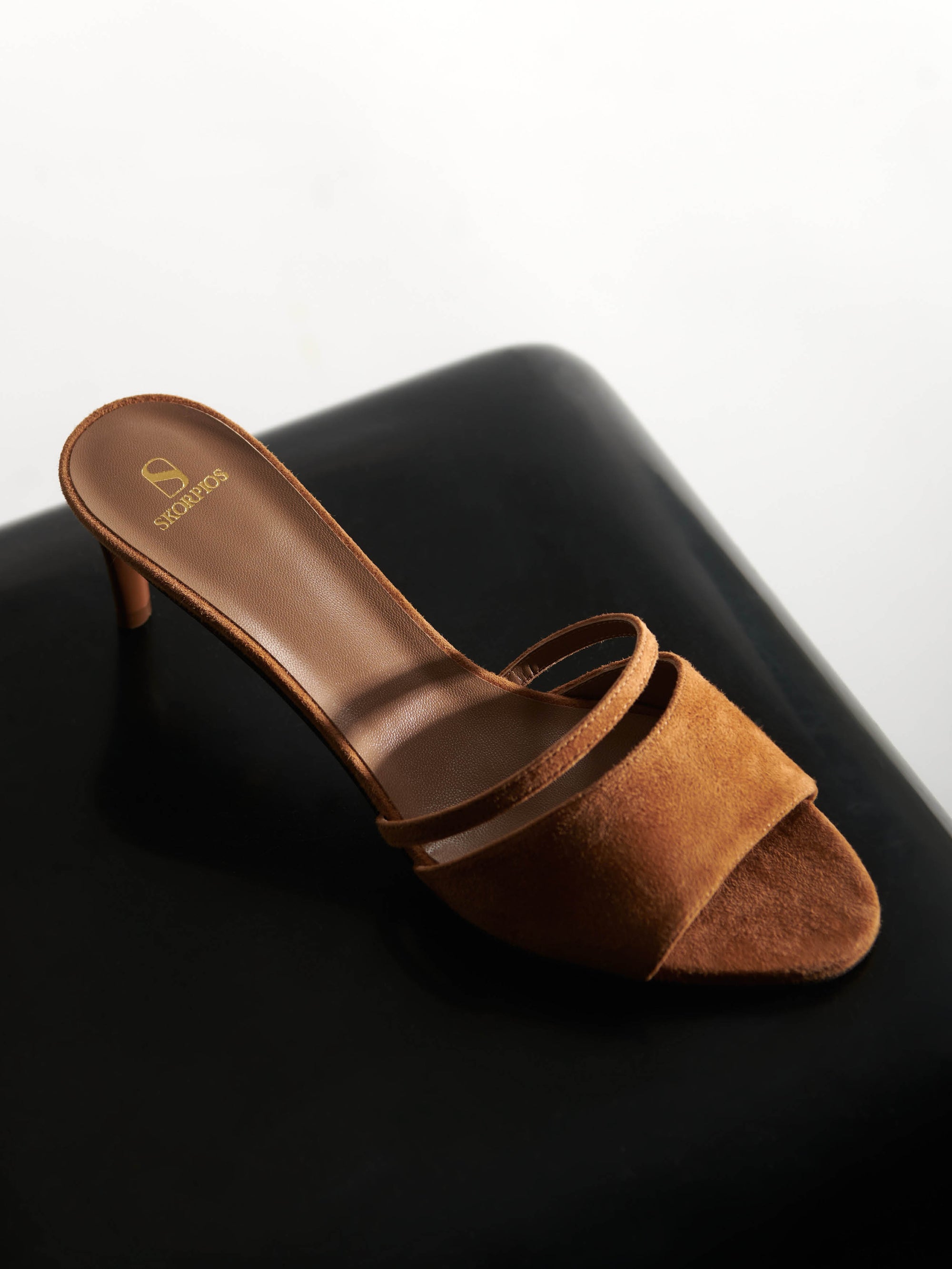 21qty NEW / Mules Ines 70 en cuir suédé - Brown
