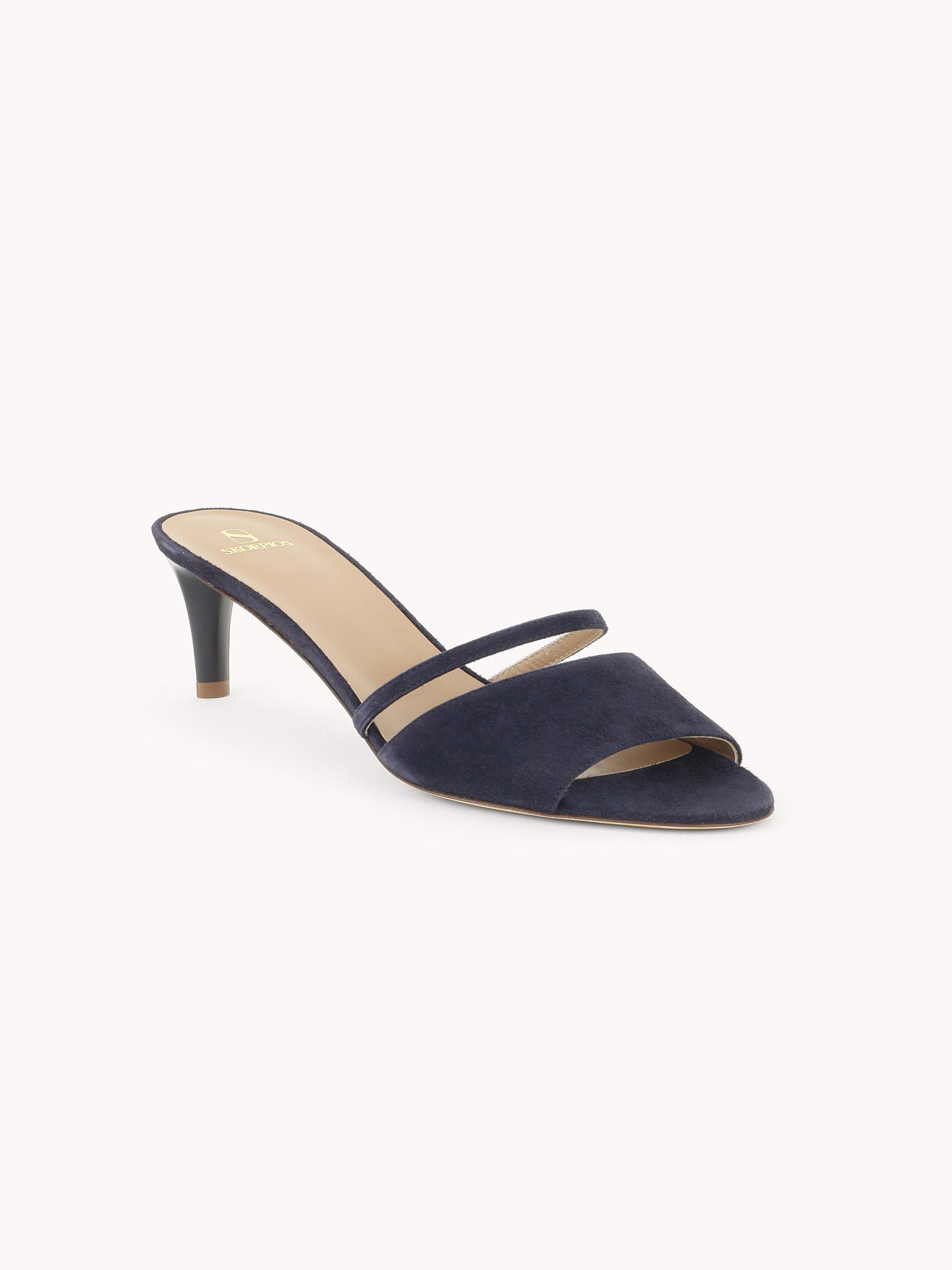 18qty NEW / Mules Ines 70 en cuir suédé - Blue
