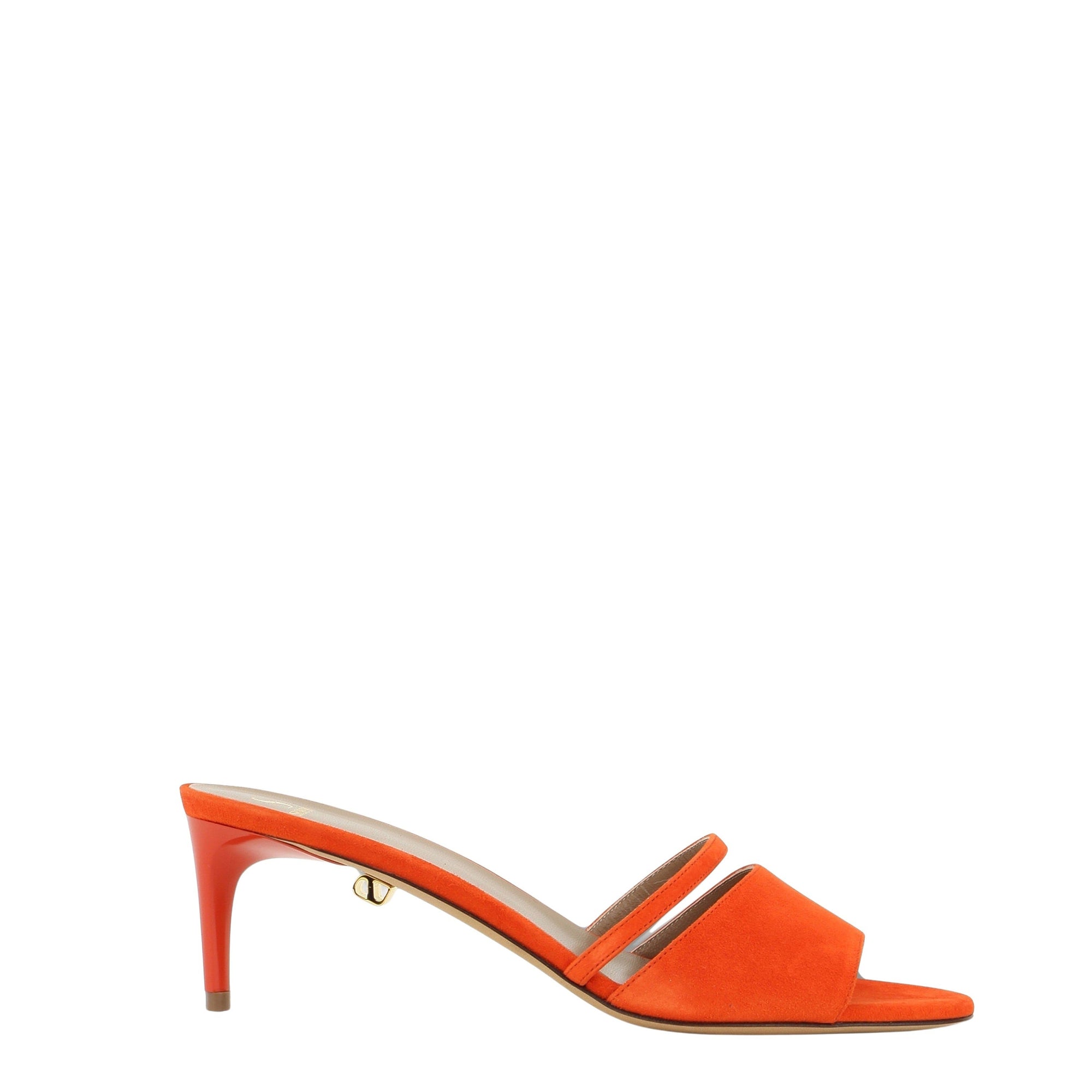 14qty NEW / Mules Ines 70 en cuir suédé - Orange