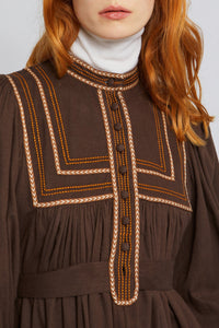 Robe Ingalls coupe longue - Brown