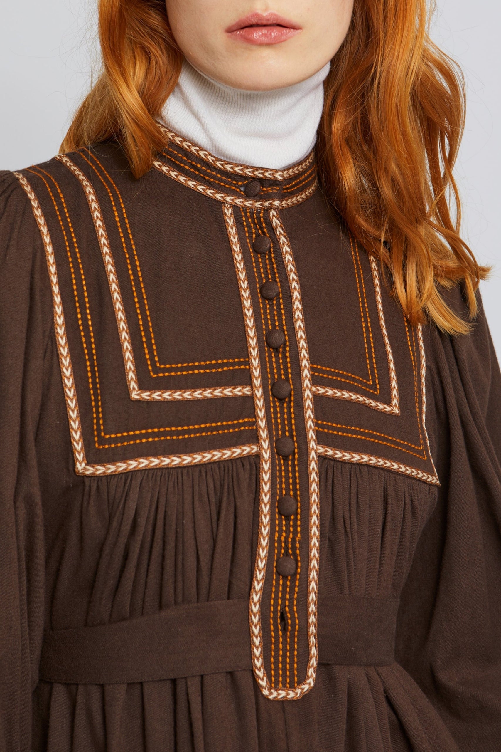 Robe Ingalls coupe longue - Brown