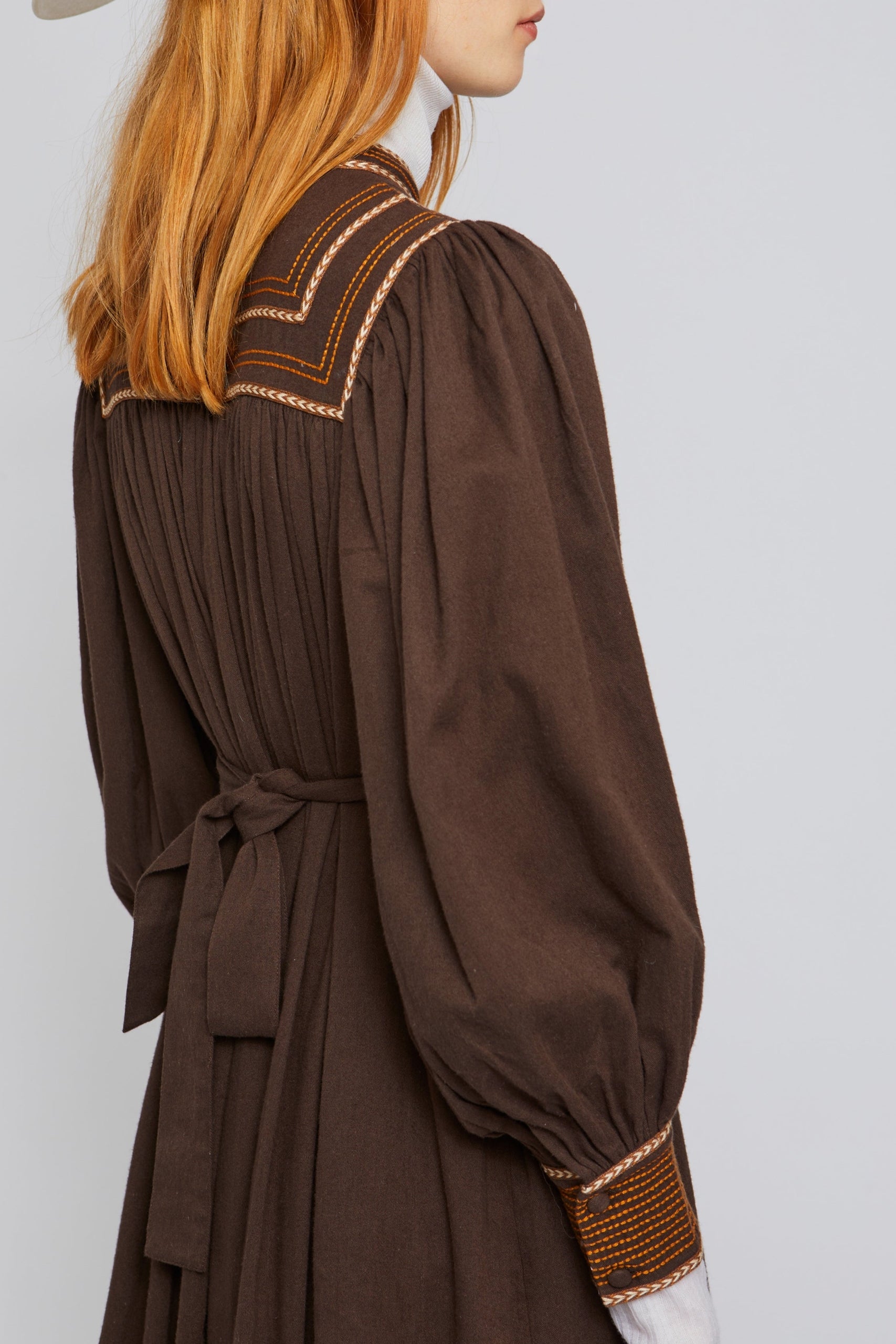 Robe Ingalls coupe longue - Brown