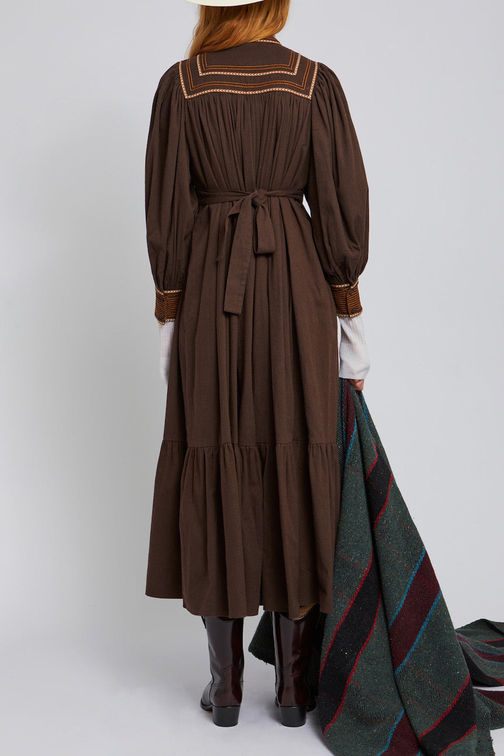 Robe Ingalls coupe longue - Brown