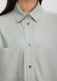 Chemise Ingrid en cuir - Dove