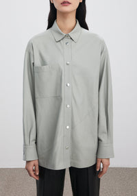 Chemise Ingrid en cuir - Dove