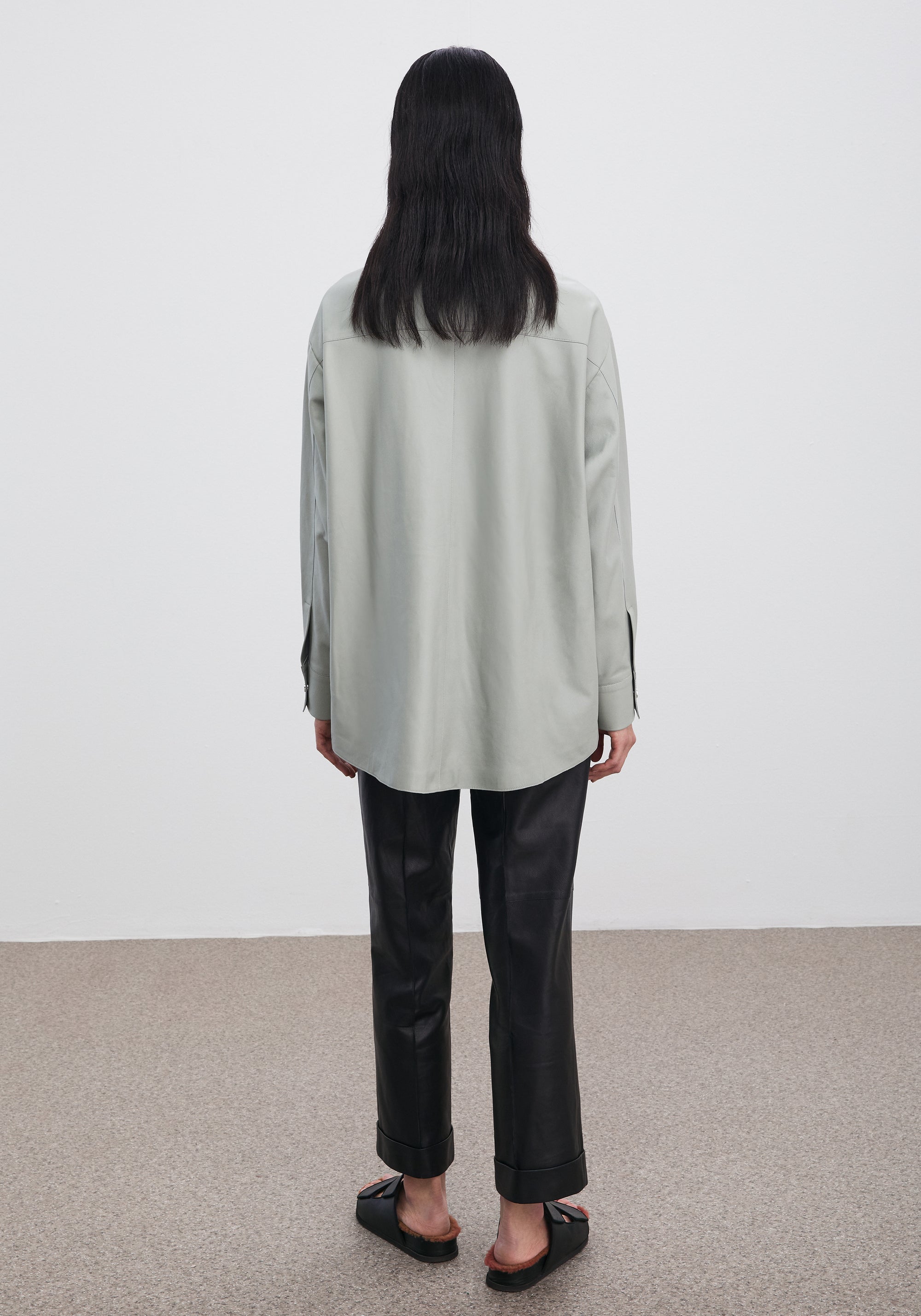 Chemise Ingrid en cuir - Dove