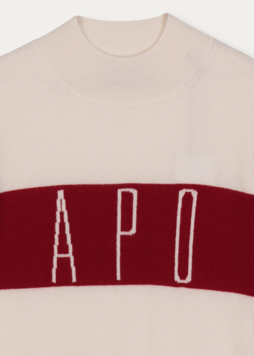 Pull intarsia avec logo - Blanc Cassé