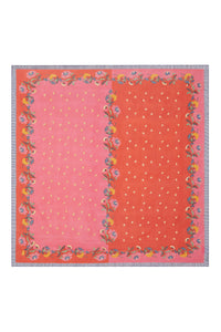 RECO PRIX : 175 // Cotton muslin cloth 220x220 cm Indonesian red rose