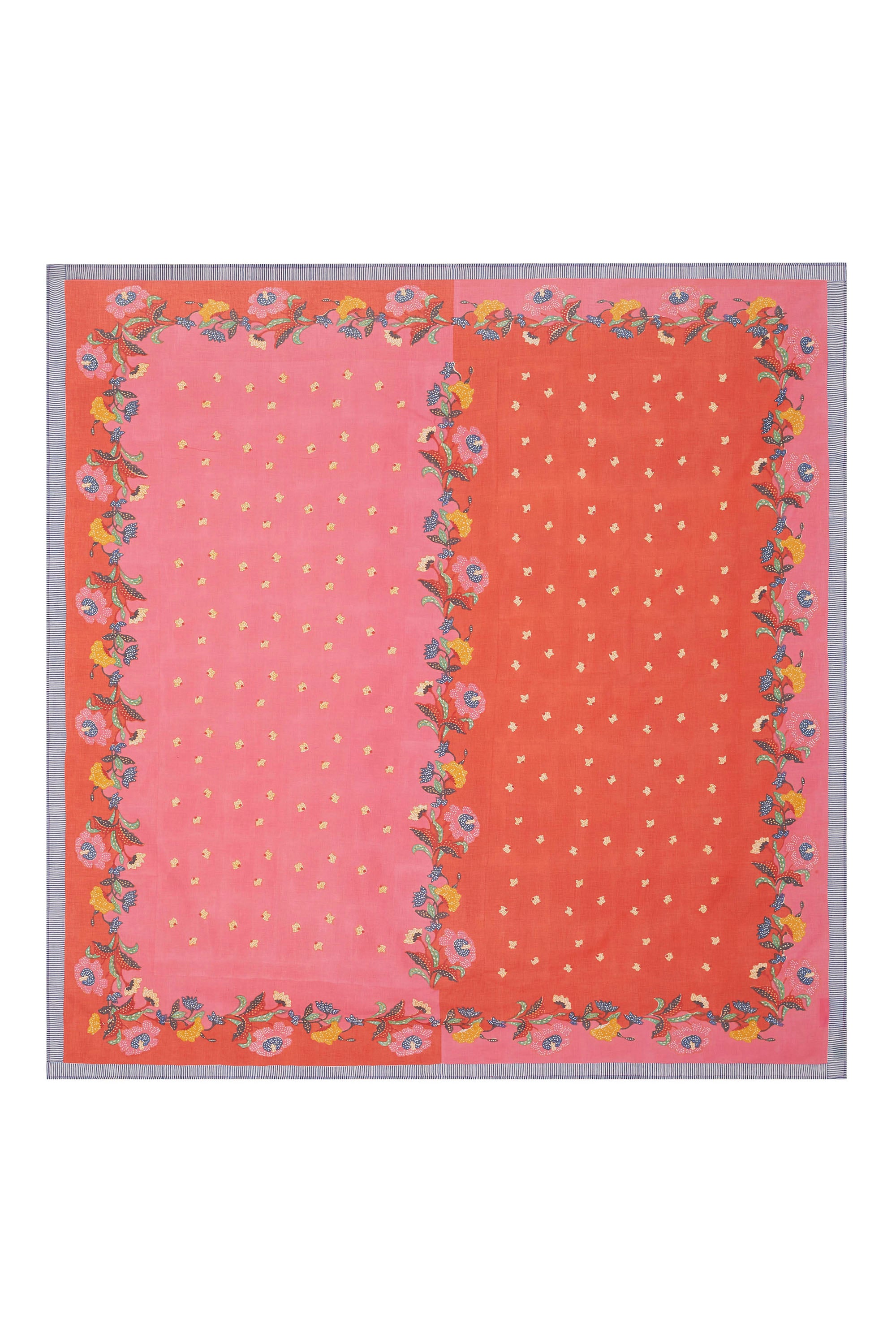 RECO PRIX : 175 // Cotton muslin cloth 220x220 cm Indonesian red rose