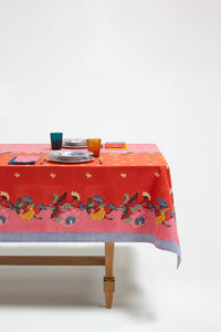 RECO PRIX : 175 // Cotton muslin cloth 220x220 cm Indonesian red rose