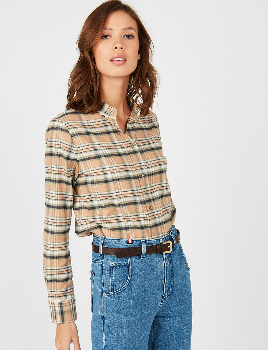 1qty NEW  / Ceinture Augustine en cuir -  Brown