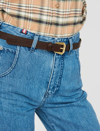 1qty NEW  / Ceinture Augustine en cuir -  Brown