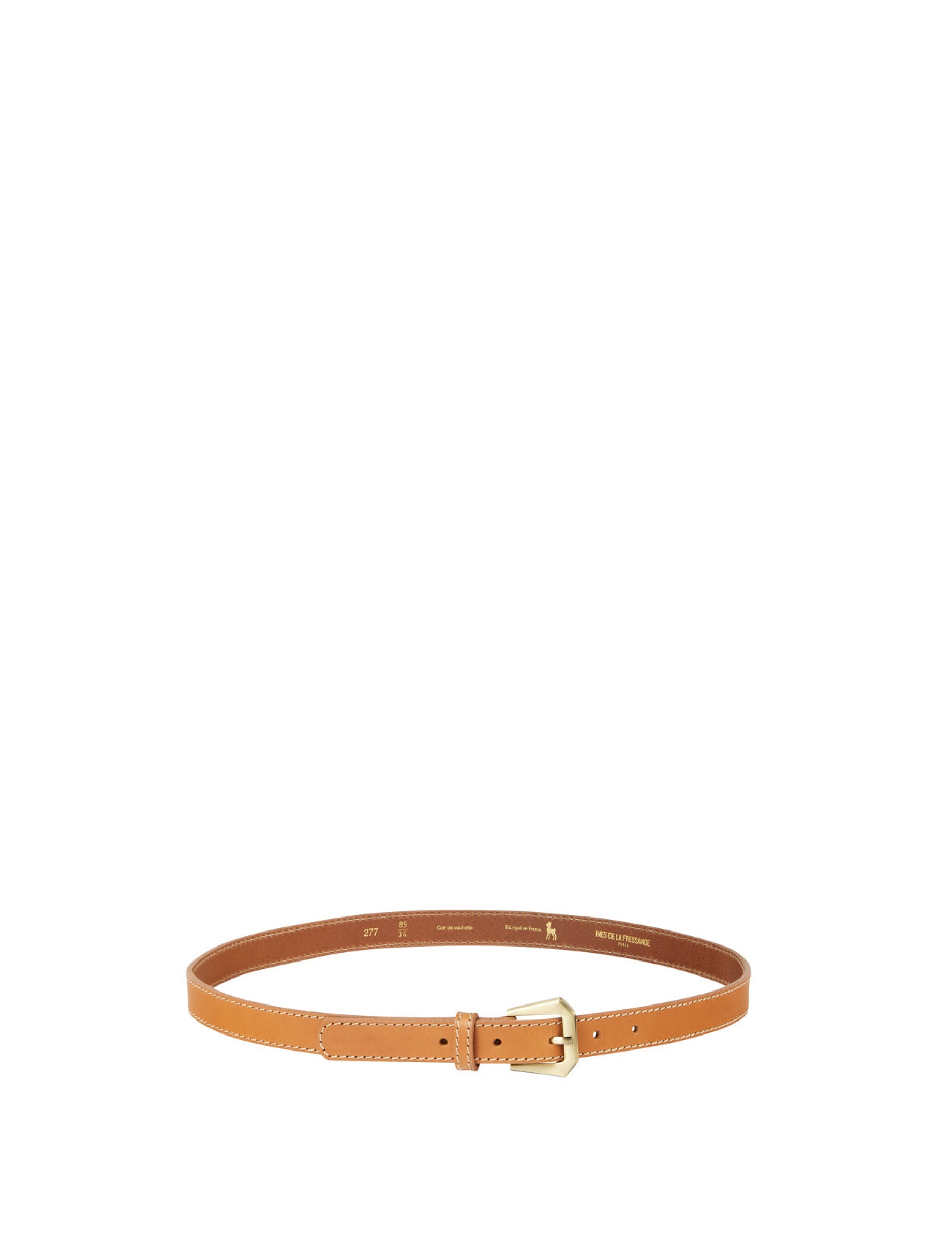 11qty NEW  / Ceinture Augustine en cuir -  Camel
