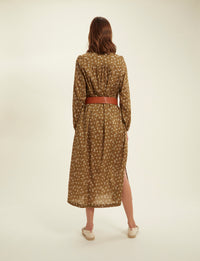 4qty NEW  / Ceinture Paulette en cuir -  Camel