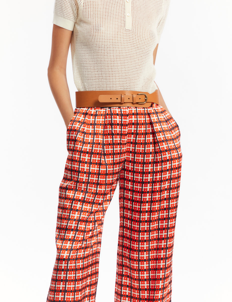 4qty NEW  / Ceinture Paulette en cuir -  Camel