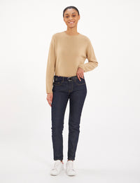 1qty NEW  / Ceinture tressée Eulalie en cuir -  Blue Navy