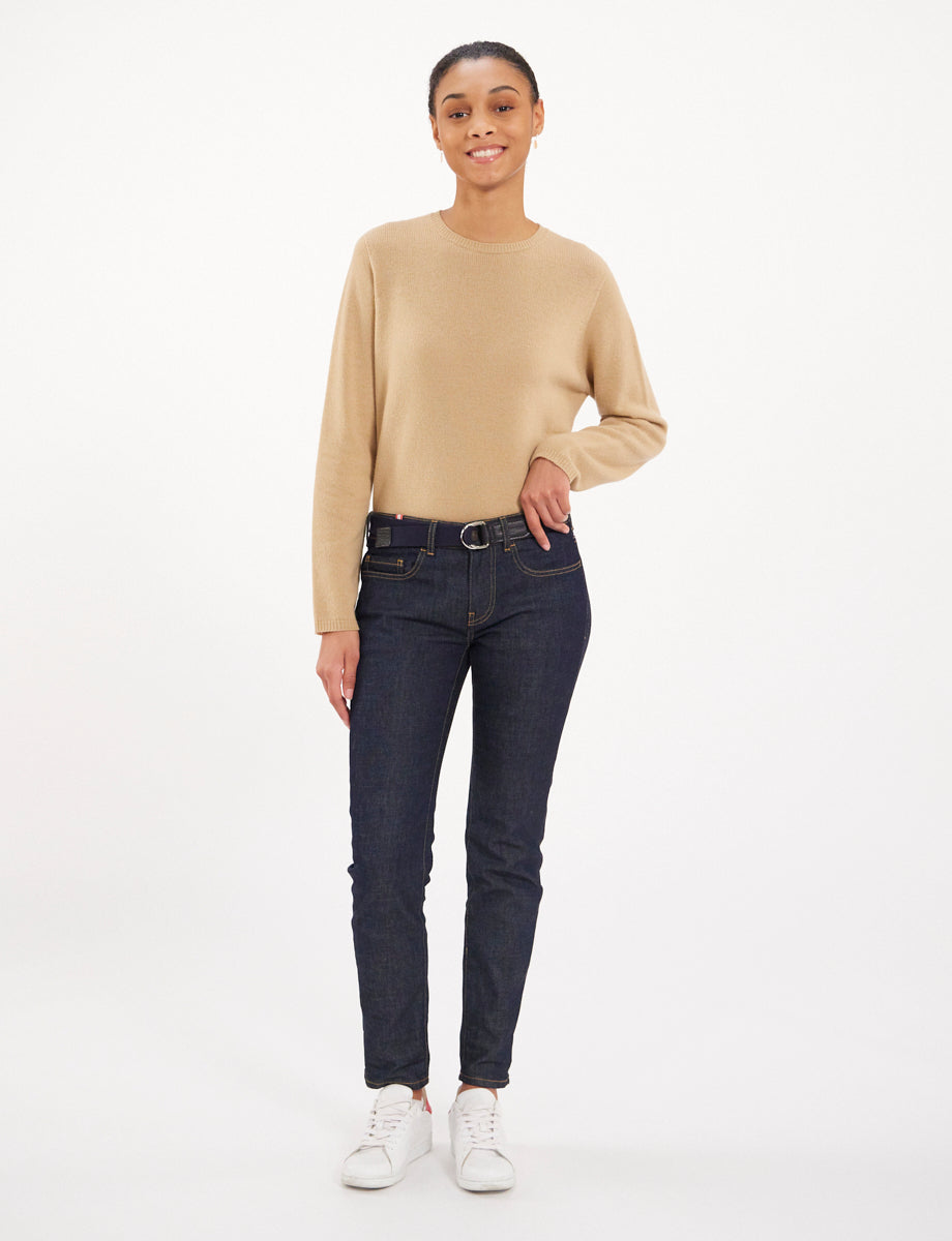 1qty NEW  / Ceinture tressée Eulalie en cuir -  Blue Navy