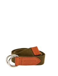 1qty NEW  / Ceinture tressée Eulalie en cuir -  Khaki