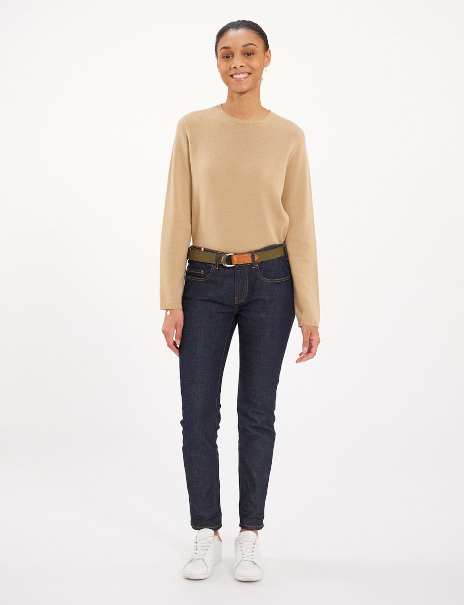 1qty NEW  / Ceinture tressée Eulalie en cuir -  Khaki