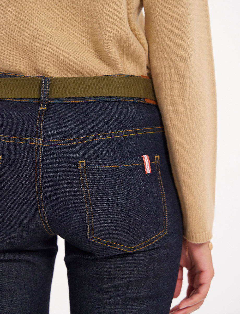 1qty NEW  / Ceinture tressée Eulalie en cuir -  Khaki