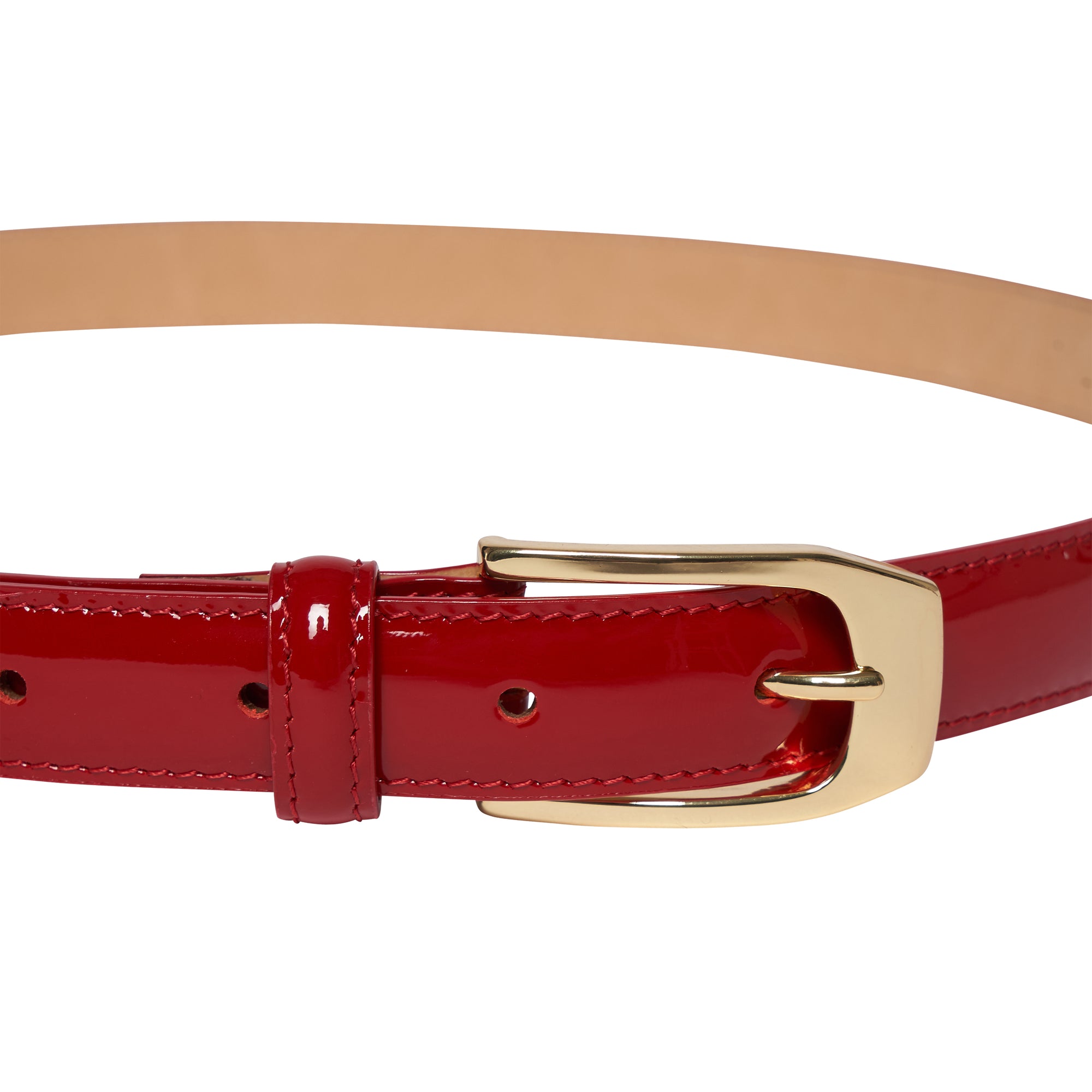 6qty NEW  / Ceinture Aurélia en cuir -  Red