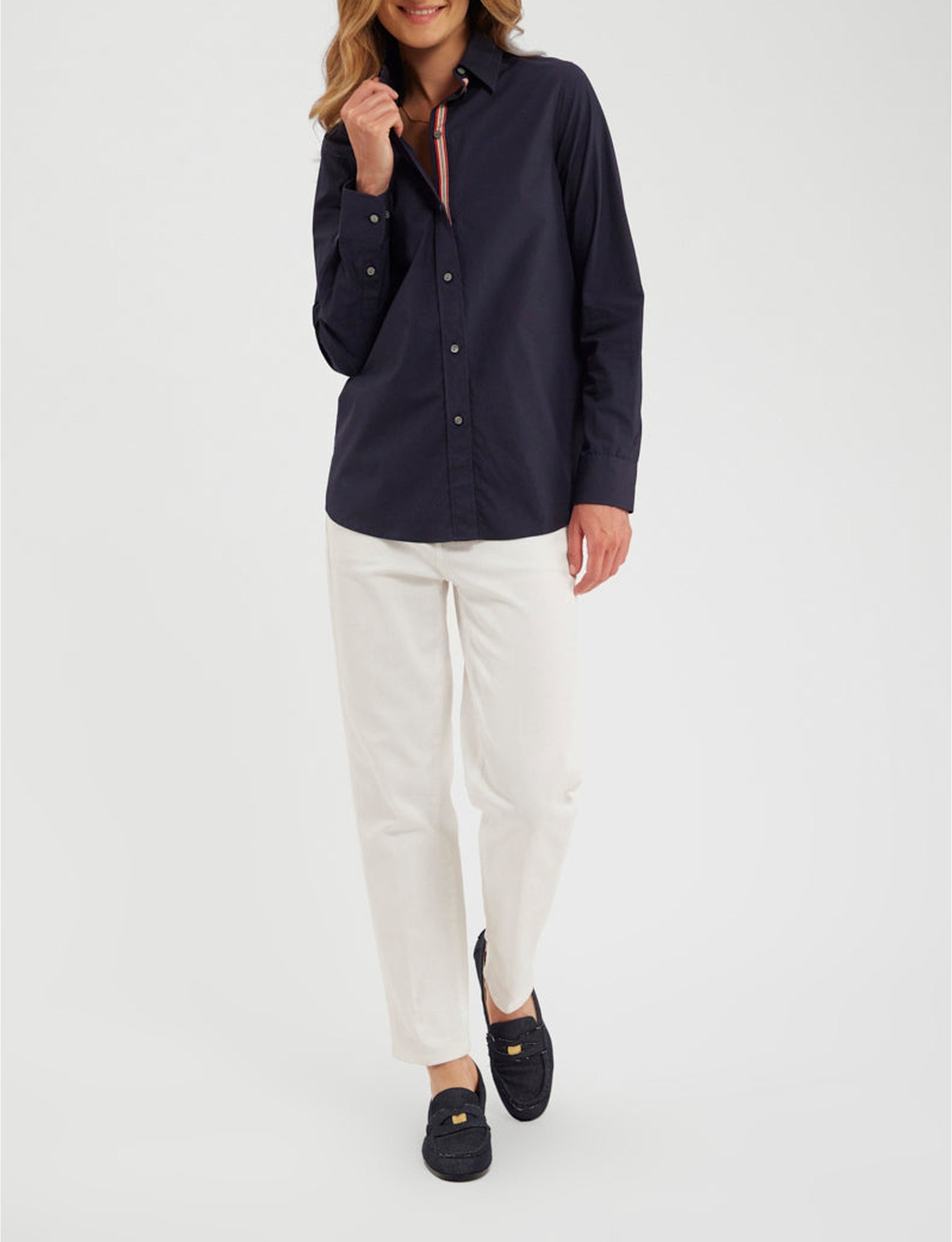 1qty RELIQUAT 50€ 100%  / Chemise cintrée Martin - Blue Navy