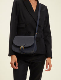 1qty NEW  / Sac bandoulière Flâneur en cuir -  Blue Navy