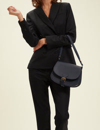 1qty NEW  / Sac bandoulière Flâneur en cuir -  Blue Navy