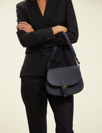 1qty NEW  / Sac bandoulière Flâneur en cuir -  Blue Navy