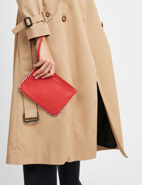 24qty NEW  / Pochette Marcia M en cuir -  Red