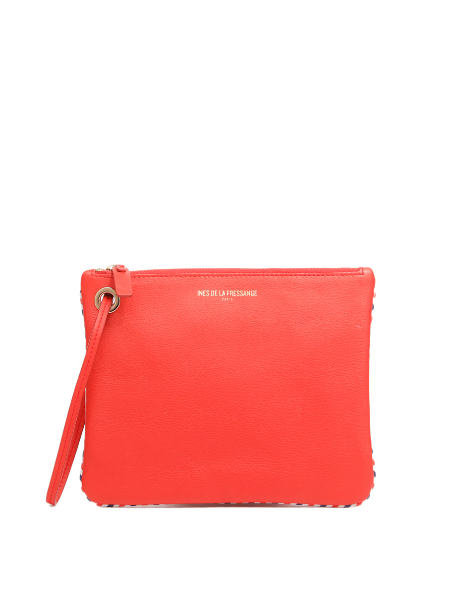 24qty NEW  / Pochette Marcia M en cuir -  Red