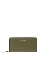 4qty NEW  / Portefeuille Marcia L en cuir -  Khaki Navy