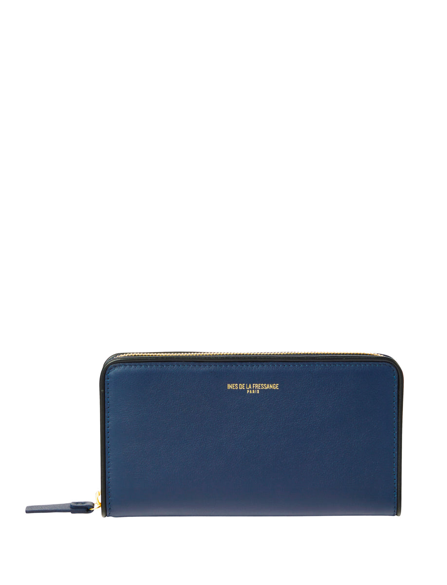 5qty NEW  / Portefeuille Marcia L en cuir -  Navy Black