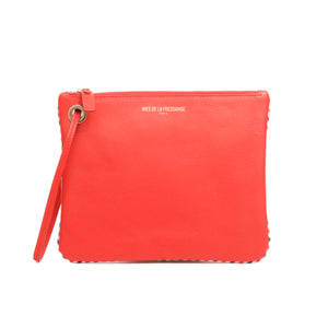 12qty NEW  / Pochette Marcia L en cuir -  Red