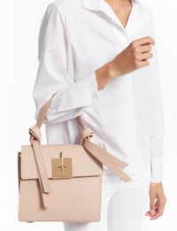 1qty NEW  / Sac à main Béatrice en cuir -  Beige Rose