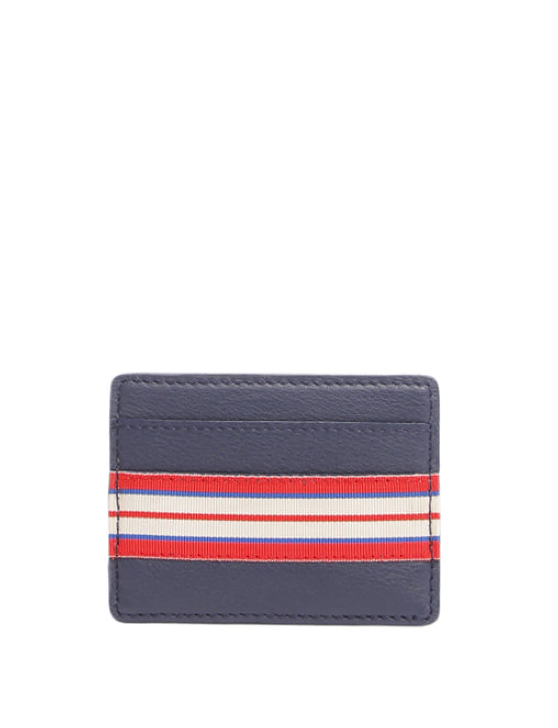 2qty NEW  / Porte-cartes Le Parisien simple en cuir -  Blue Navy