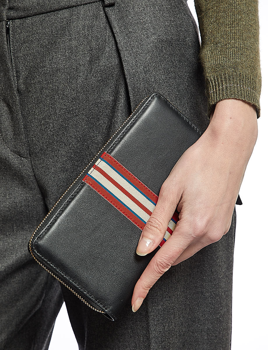 6qty NEW  / Portefeuille Le Parisien L en cuir -  Black