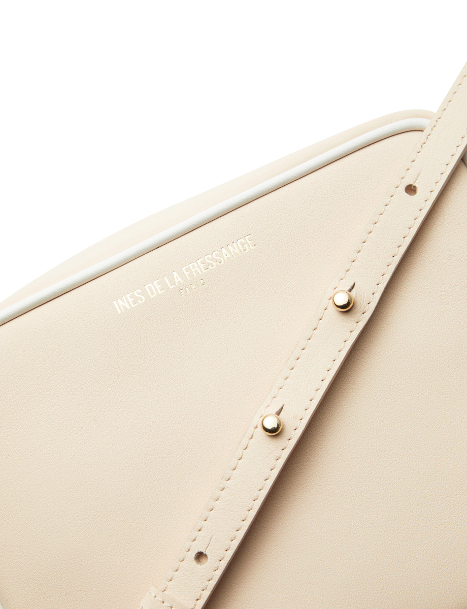 14qty NEW  / Sac bandoulière Marcia en cuir -  Blush White