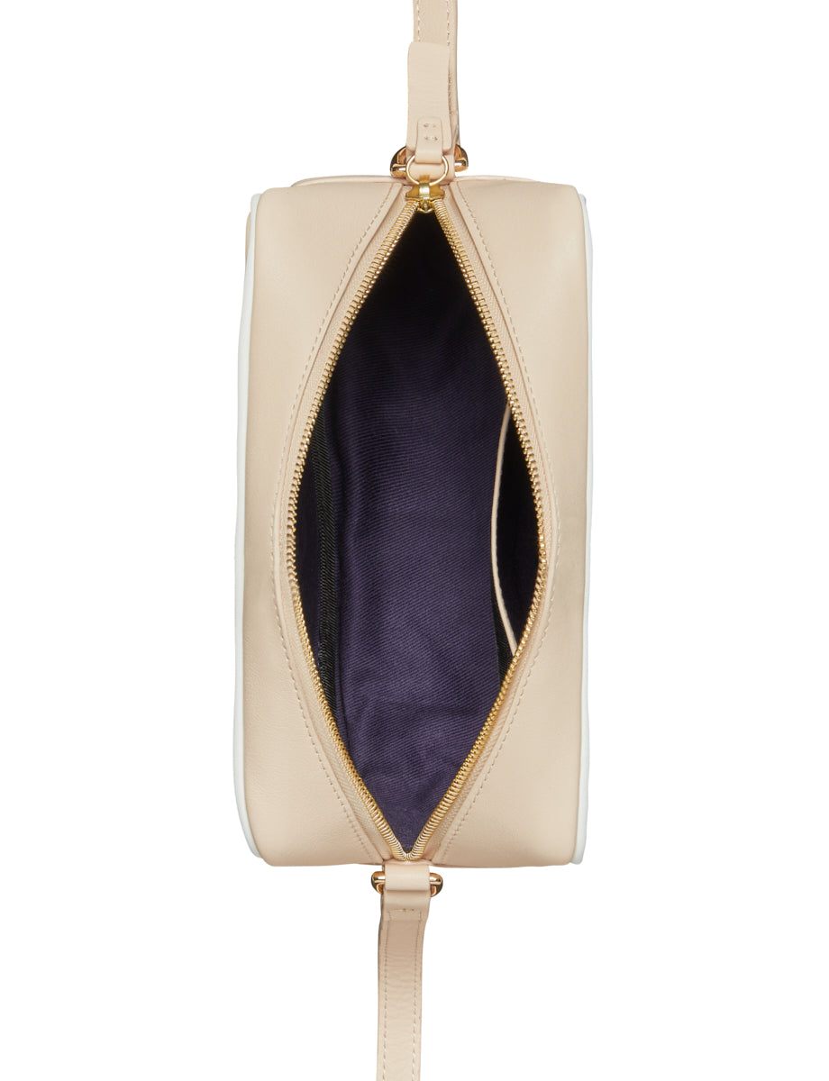 14qty NEW  / Sac bandoulière Marcia en cuir -  Blush White