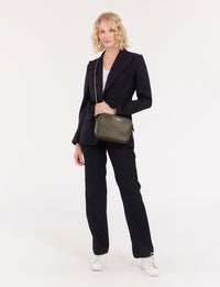 4qty NEW  / Sac bandoulière Marcia en cuir -  Khaki Navy