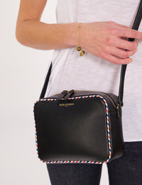 7qty NEW  / Sac bandoulière Marcia en cuir -  Black