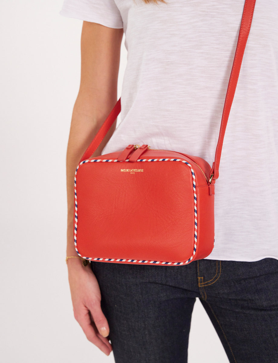 4qty NEW  / Sac bandoulière Marcia en cuir -  Red