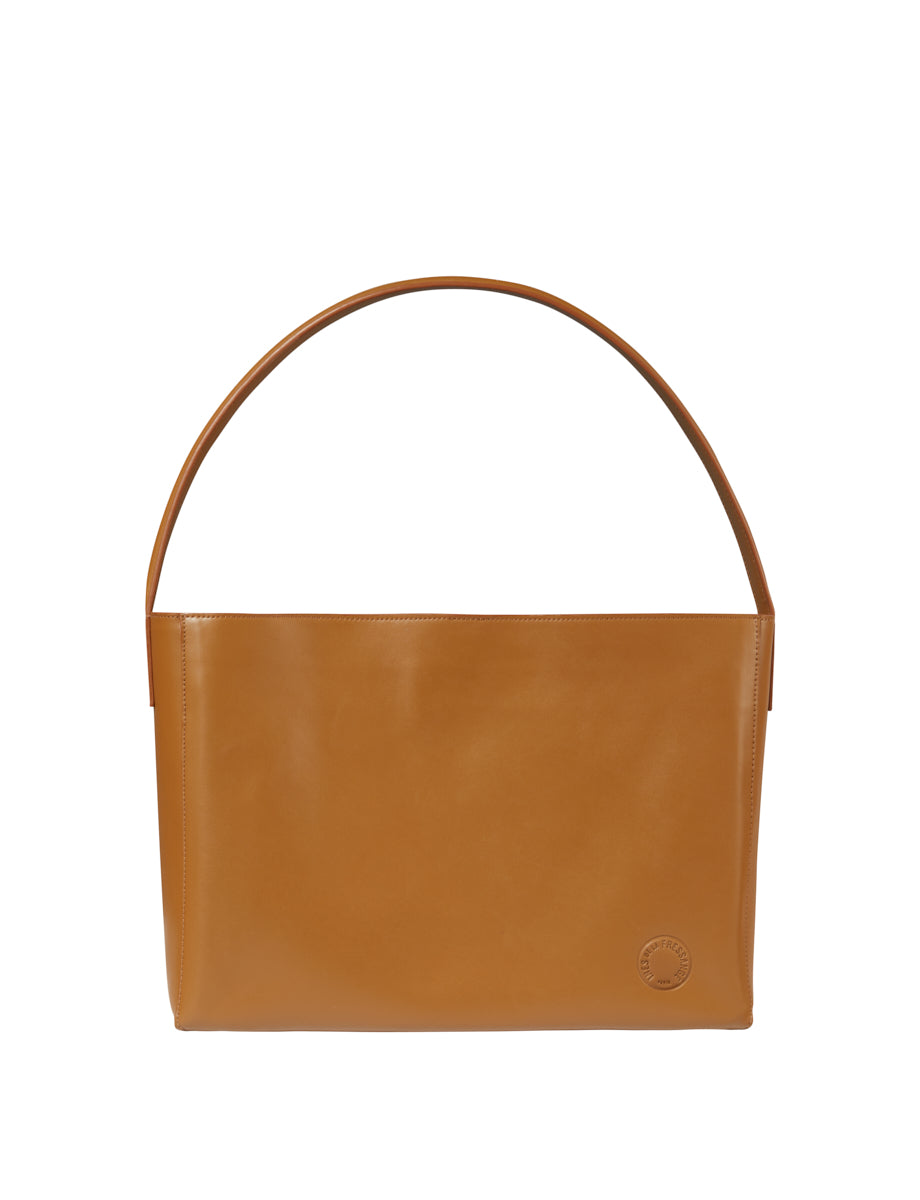 2qty NEW  / Sac bandoulière Léonore L en cuir -  Camel