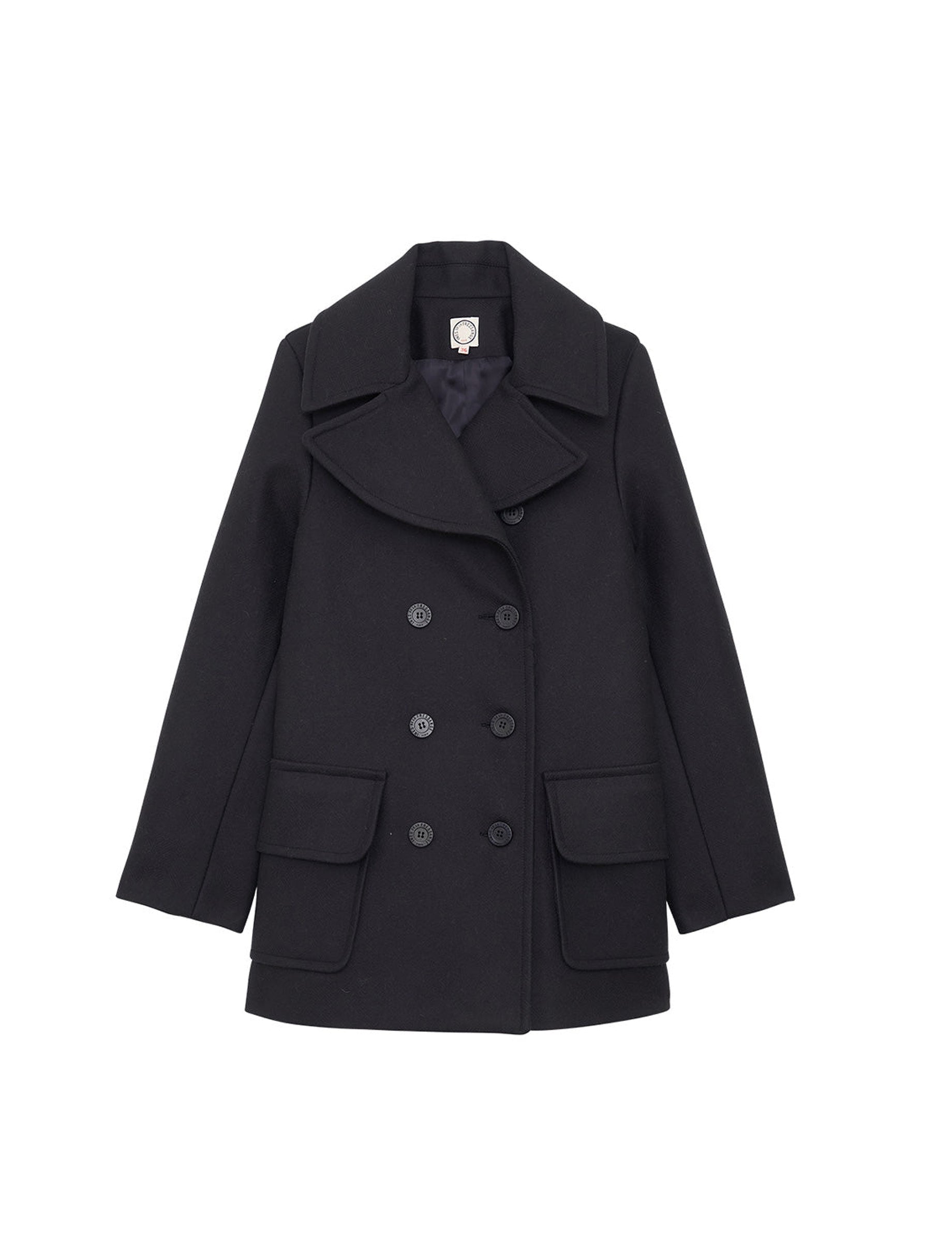 1qty NEW  / Manteau Séraphine en laine -  Blue Dark