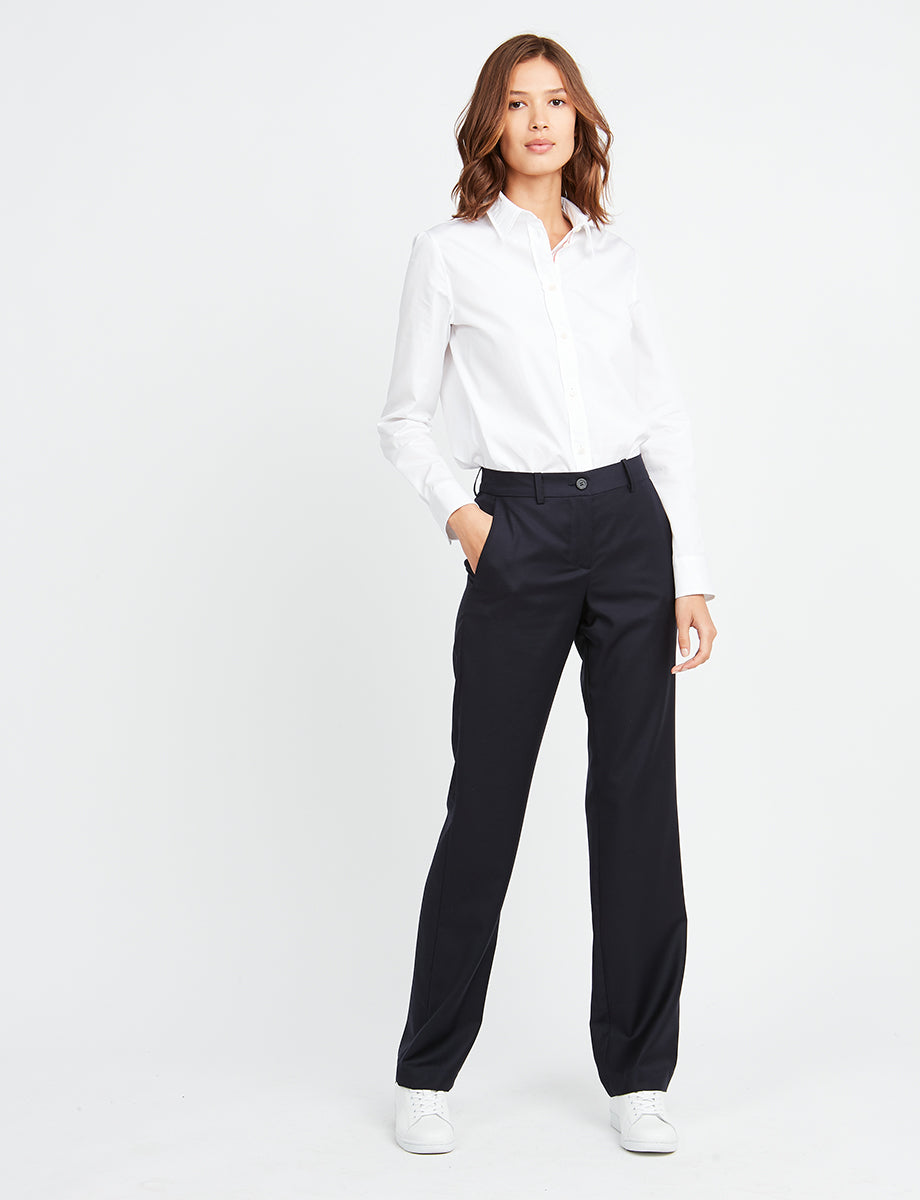 1qty NEW  / Pantalon Francisco en laine -  Blue Dark